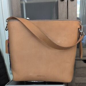 Consuela Tan Leather Shoulder Bag